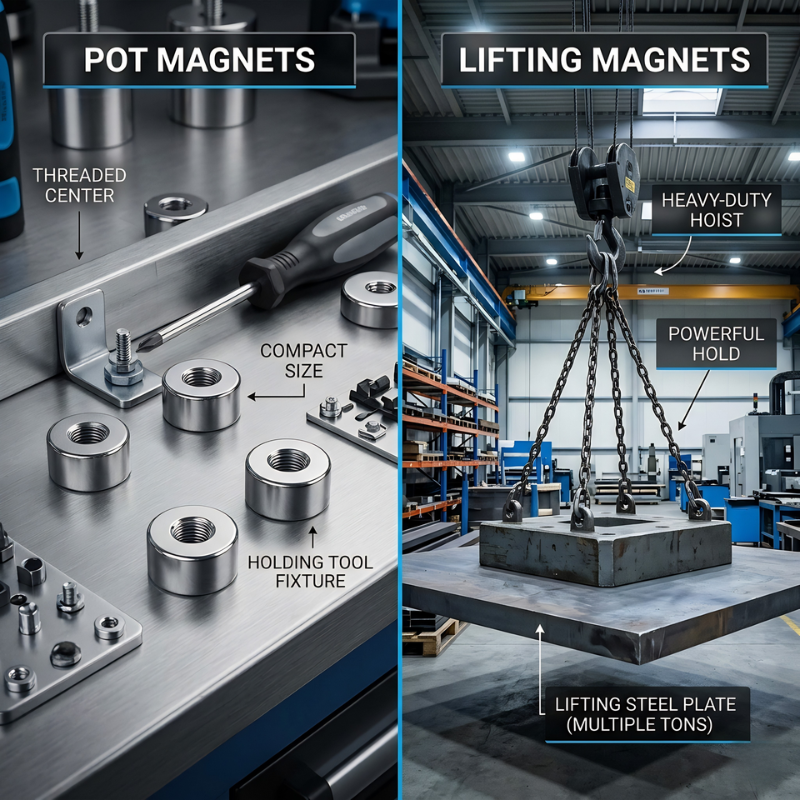 Mag-Mate Pot Magnets vs. Lifting Magnets: Understanding the Difference