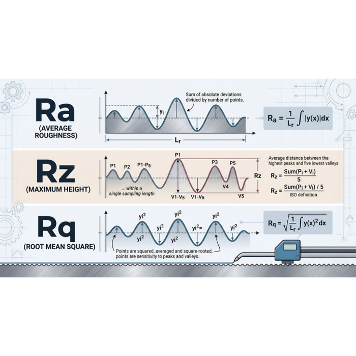 Surface Roughness Ra, Rz, Rq: A Practical Guide