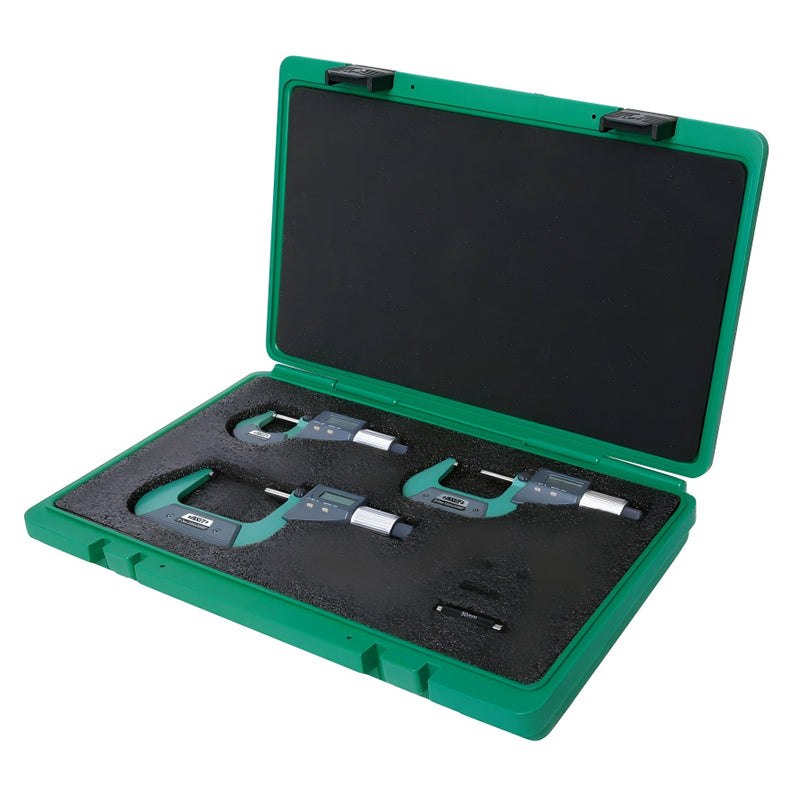 Insize 3102 Digital Outside Micrometers Set In Small Case