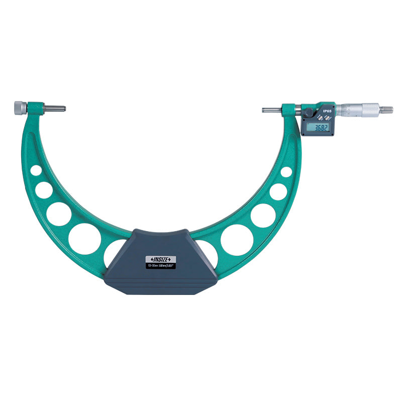 Insize 3506-300A Digital Outside Micrometers With Interchangeable Anvils Front View