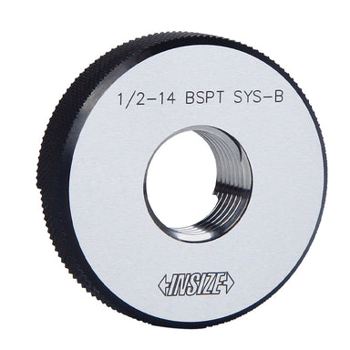 Insize 4636 Whitworth Taper Pipe Thread Ring Gauges Front View