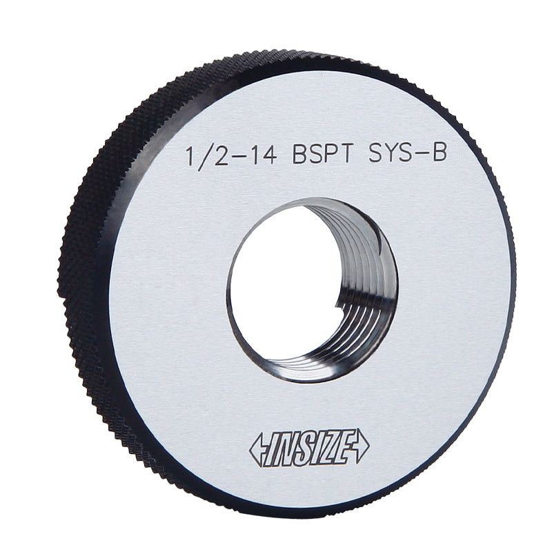 Insize 4636 Whitworth Taper Pipe Thread Ring Gauges Front View