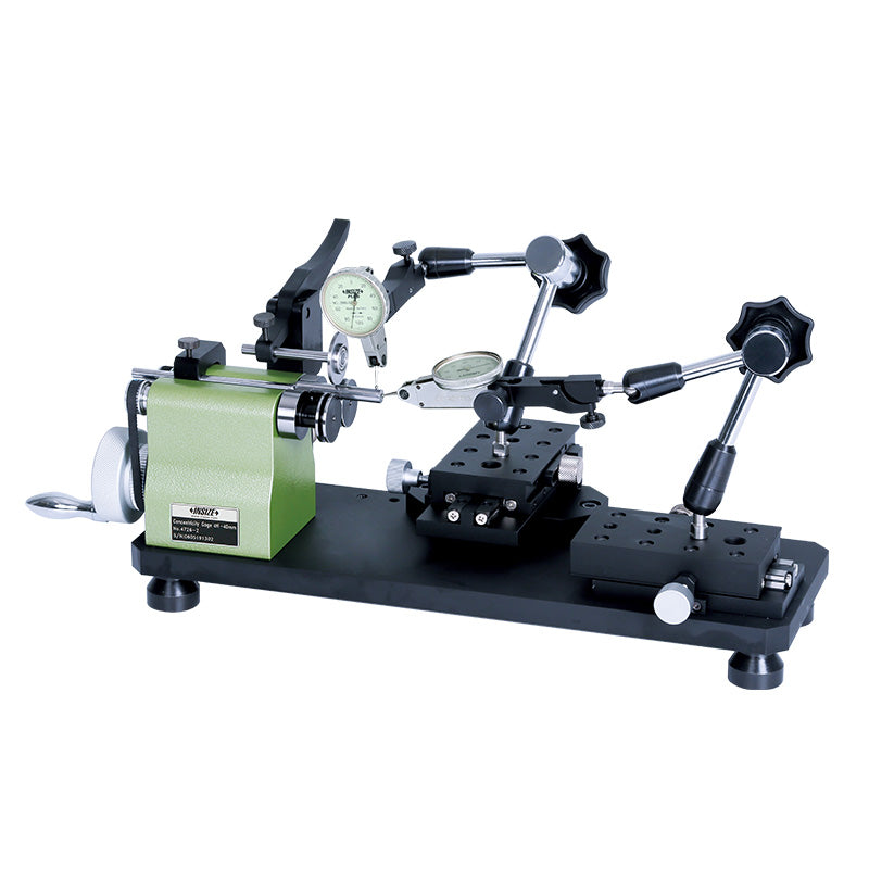 Insize 4726 Concentricity Gauges Side Corner View With Two Indicators