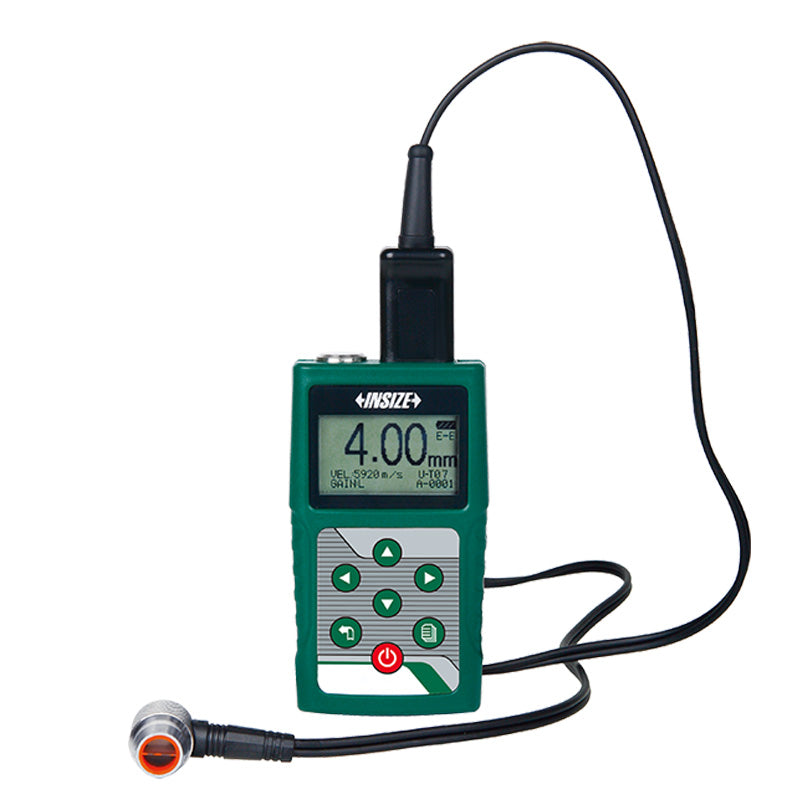 Insize ISU-300D Ultrasonic Thickness Gauge Front View With Cable