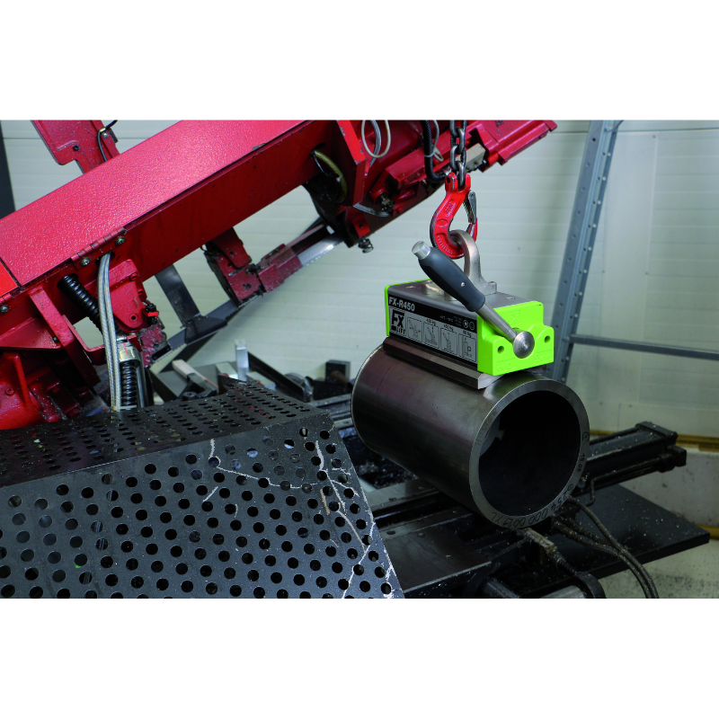 Mag-Mate FXR0500 Flaig FXR Round Part Lift Magnet Cutting Steel Pipe