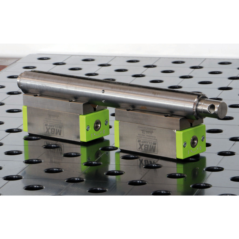 Mag-Mate Magnetic Clamping Blocks Holding Cylinder