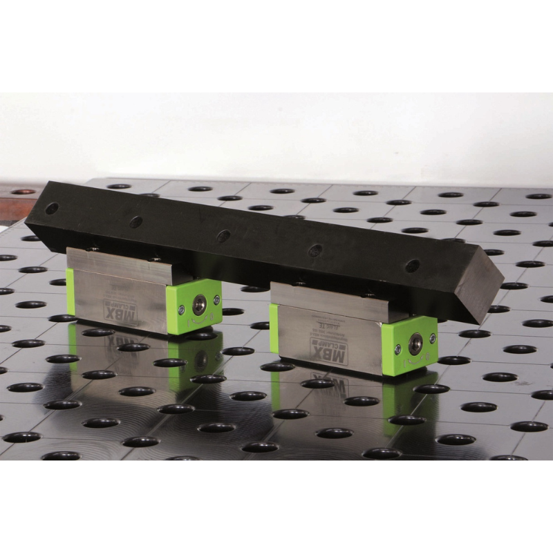 Mag-Mate Magnetic Clamping Blocks Holding Steel Square Piece