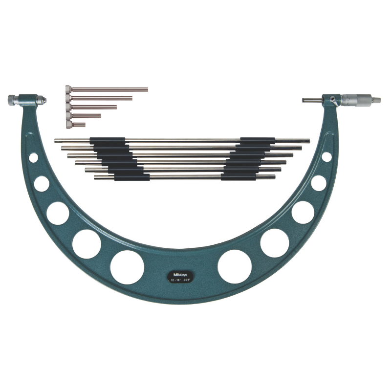 Mitutoyo 104-201 Interchangeable Anvil Outside Micrometer 12-18"