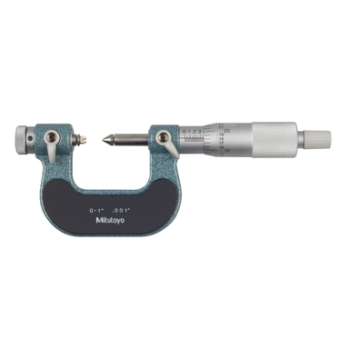 Mitutoyo 126-901 Screw Thread Micrometer With Anvils 1"