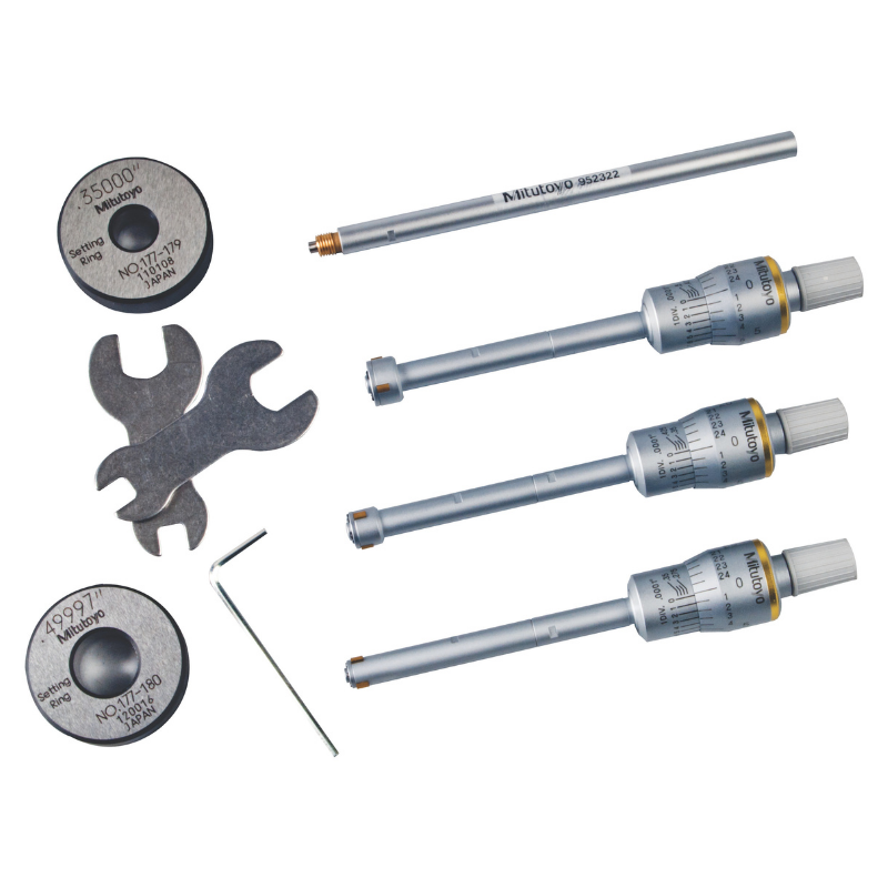 Mitutoyo 368-916 Holtest 3 Gage Set .275-.5" Carb,TN