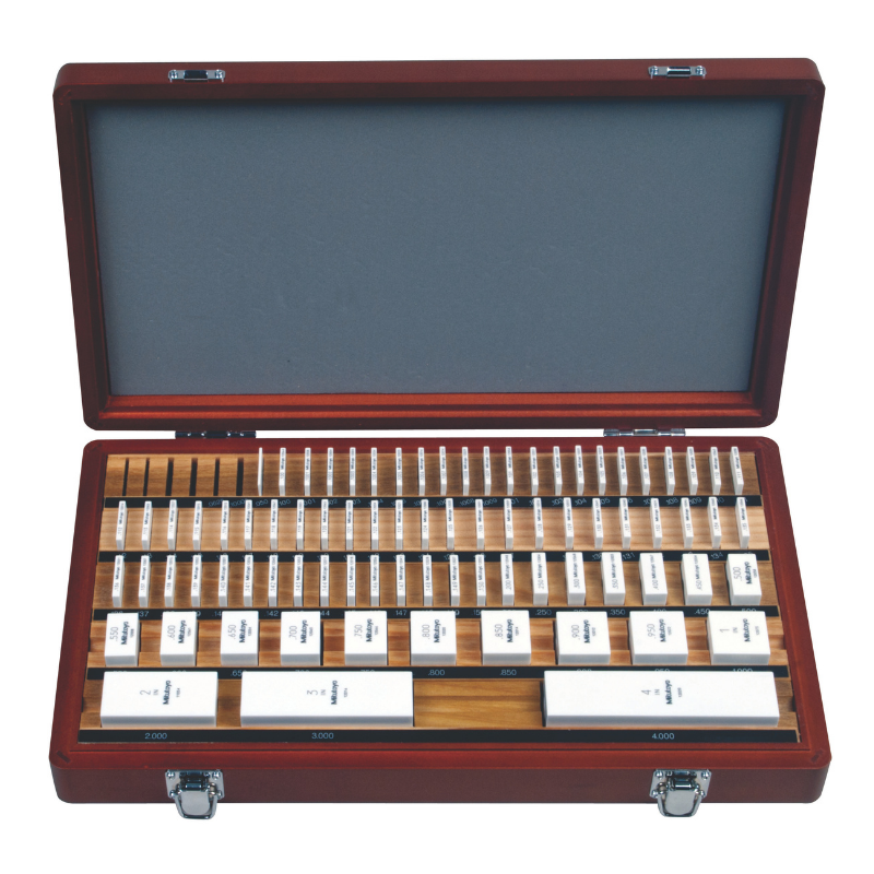 Mitutoyo 516-202-26 81pc Ceramic Inch Square AS-0 Gage Block Set