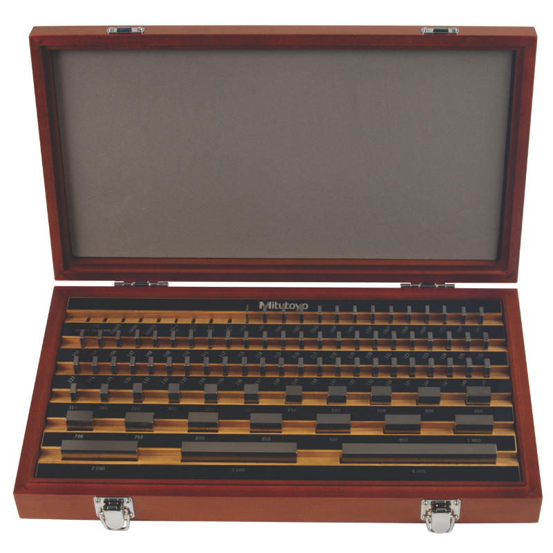 Mitutoyo 516-904-26 81pc Inch Rectangle AS-2 Gage Block Set