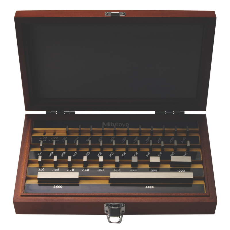 Mitutoyo 516-914-26 35pc Inch Rectangle AS-0 Gage Block Set