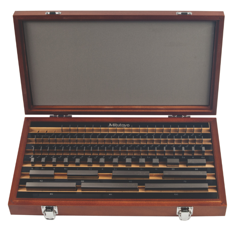 Mitutoyo 516-946-26 87pc MM Rectangle AS-0 Gage Block Set