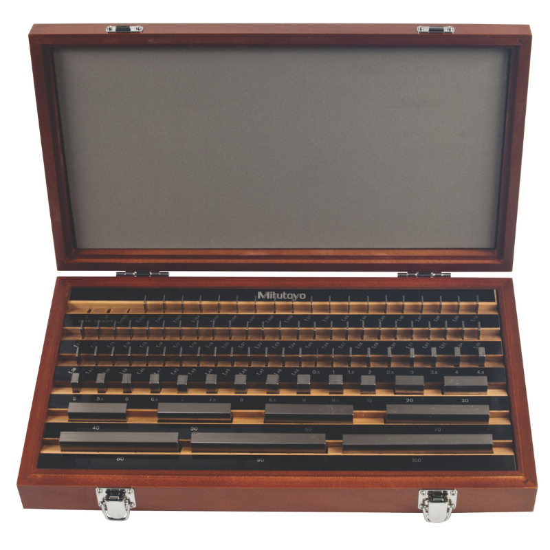Mitutoyo 516-947-26 87pc MM Rectangle AS-1 Gage Block Set