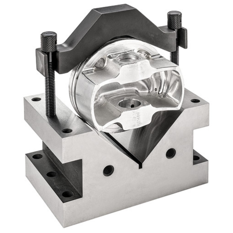 Starrett 578 V-Block/Clamp With Workpiece