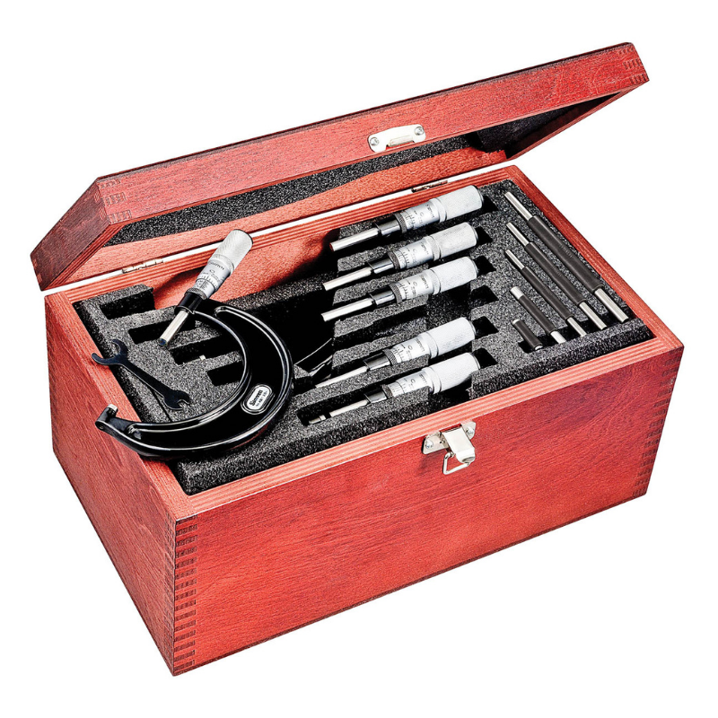 Starrett ST436.1CXFLZ Outside Micrometer Set 0-6"